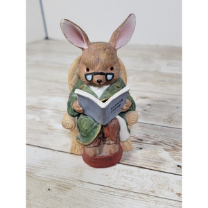 Carl Scheidig Bunny Rabbit Grandfather‎ Figurines 4" Collectable Germany Brinns